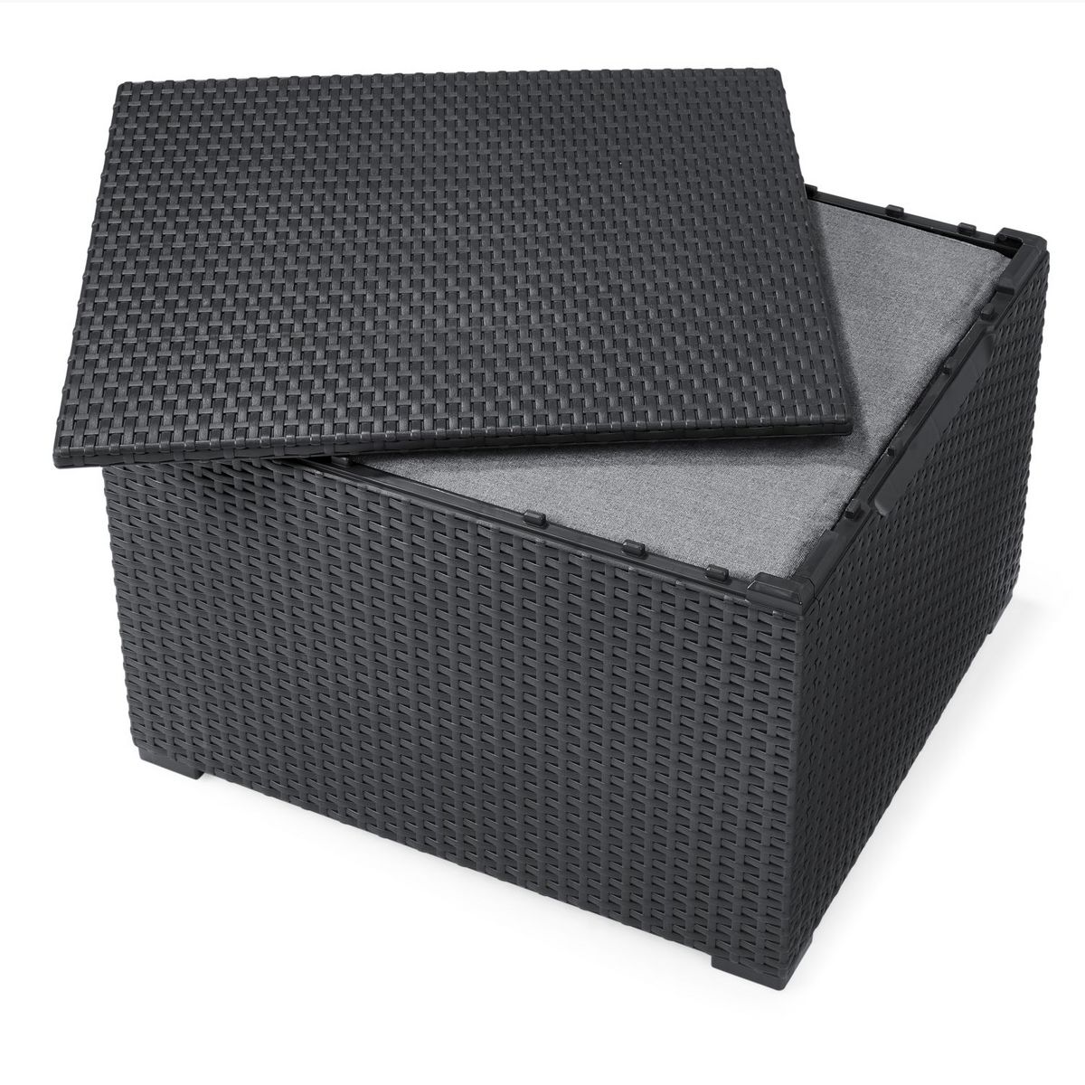 ALLIBERT Salon bas de jardin - 5 places - Imitation rotin tressé - MARIE