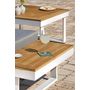 Voir la diapositive 3 : DCB GARDEN Salon de jardin 5 places bois d'acacia et aluminium blanc  MIYAKO