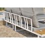 Voir la diapositive 2 : DCB GARDEN Salon de jardin 5 places bois d'acacia et aluminium blanc  MIYAKO