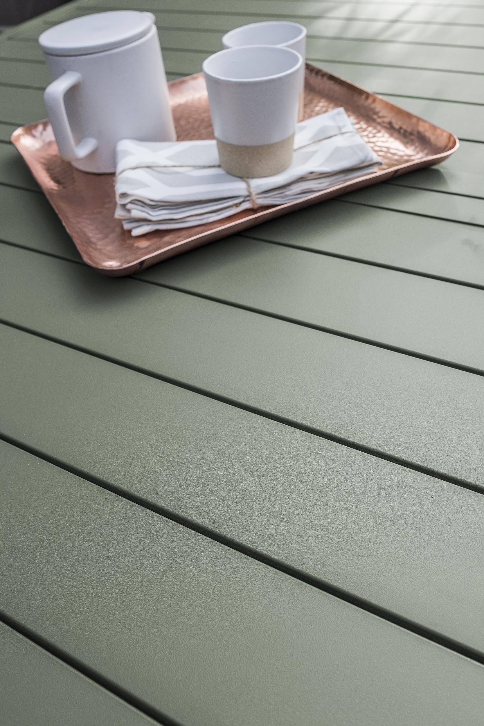 Voir la diapositive 2 : DCB GARDEN Ensemble repas de jardin 8 places en aluminium MIAMI - Gris