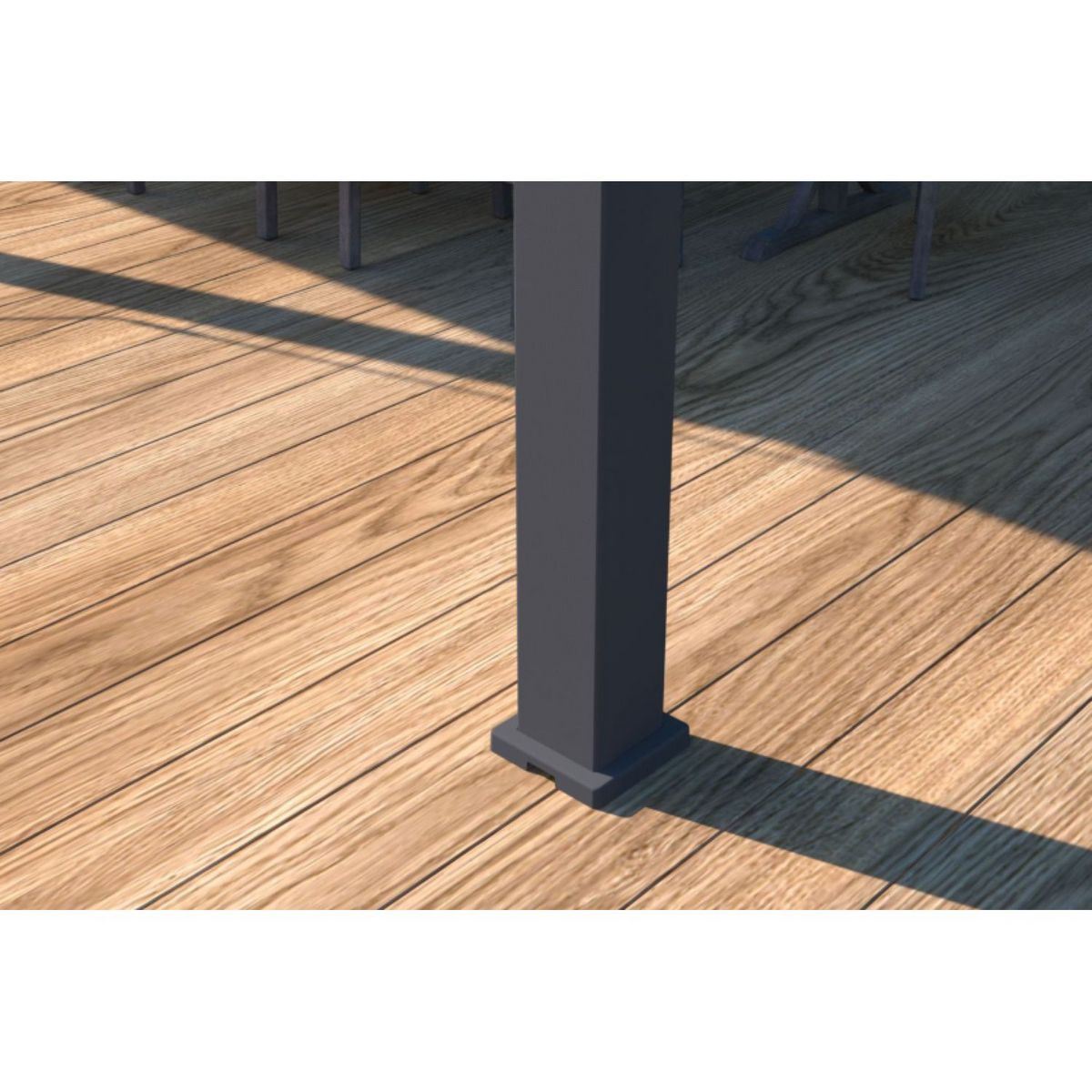 Pergola Bioclimatique autoportée (6 pieds) 4x8m anthracite/Blanc OMBREA®