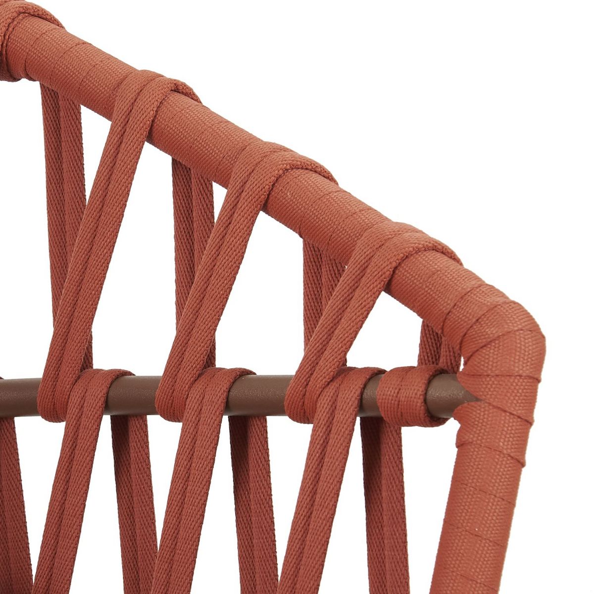 GARDENSTAR salon de jardin - 4 places - Aluminium et corde - Tanin