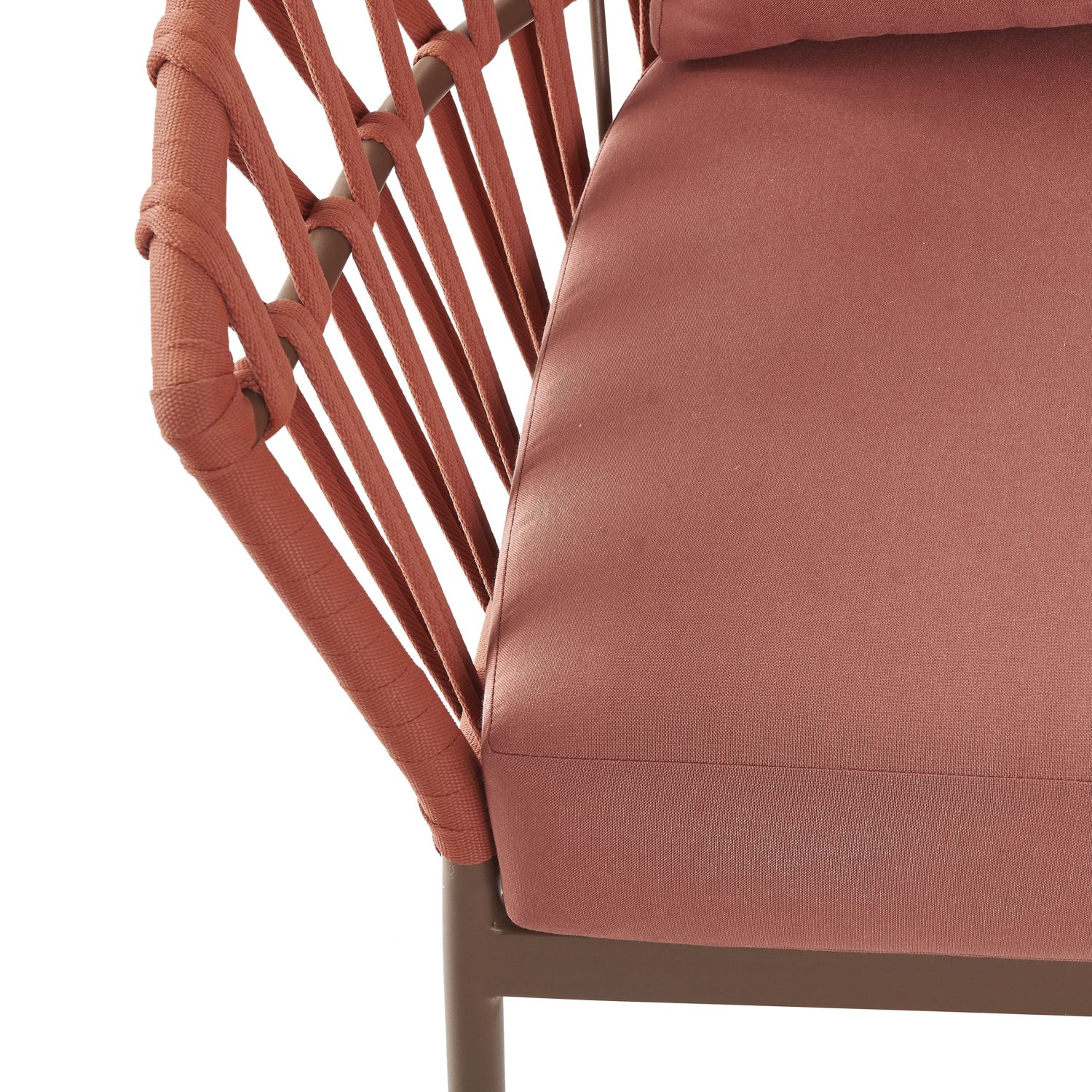 Voir la diapositive 6 : GARDENSTAR salon de jardin - 4 places - Aluminium et corde - Tanin