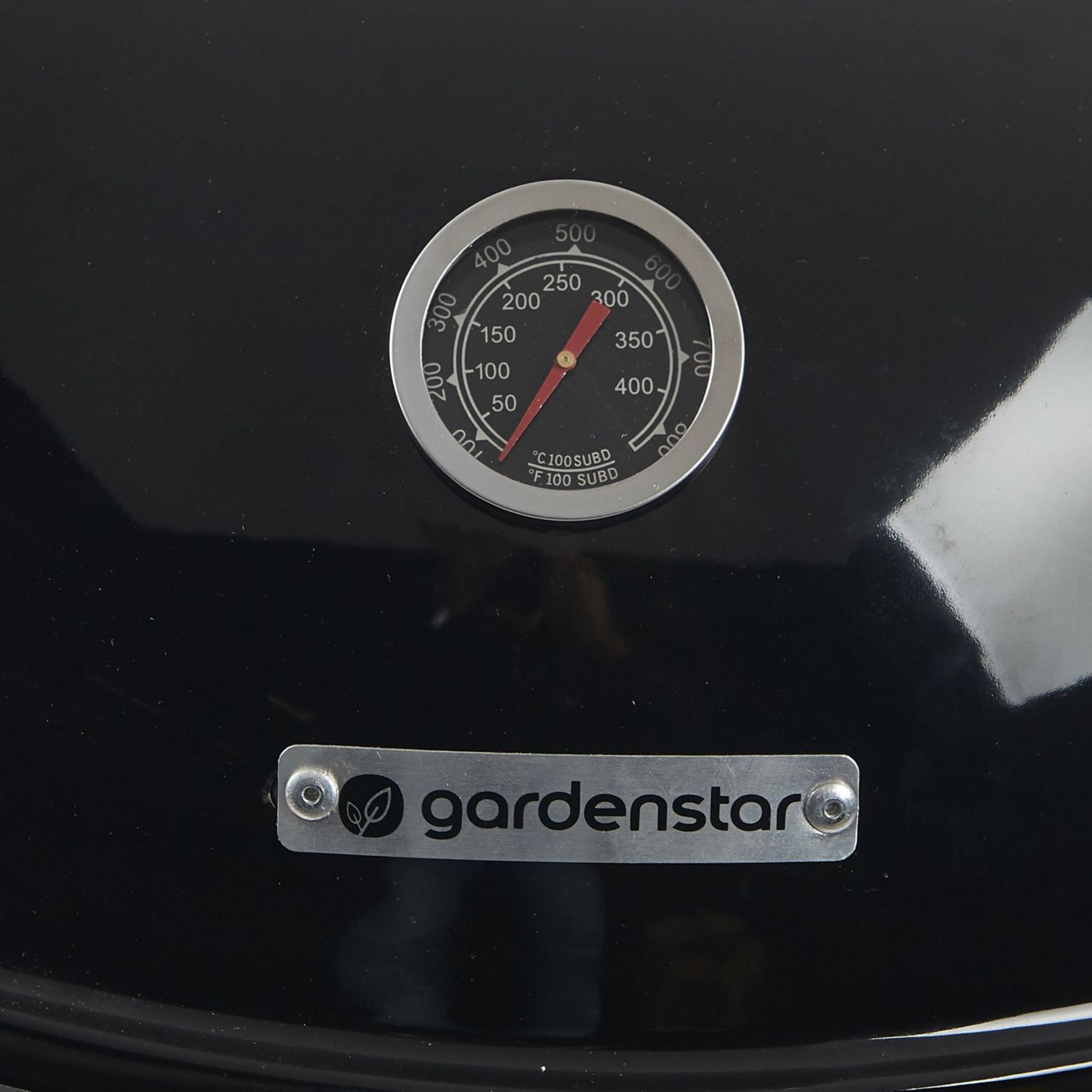 Voir la diapositive 3 : GARDENSTAR Fumoir charbon de bois en acier émaillé - Noir