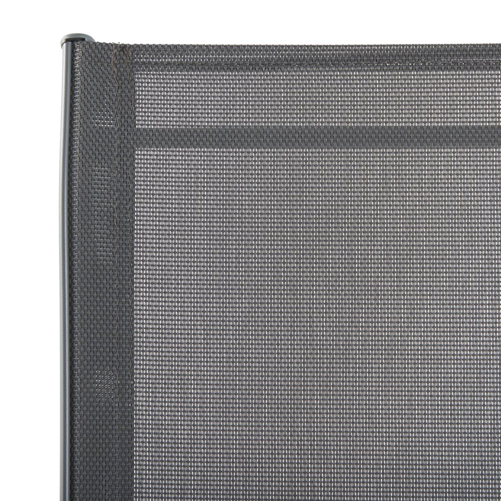 Voir la diapositive 3 : GARDENSTAR Fauteuil de jardin - Textilène et acier - Gris acier