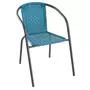 GARDENSTAR Chaise de jardin bistrot - Rotin - Bleu crépuscule