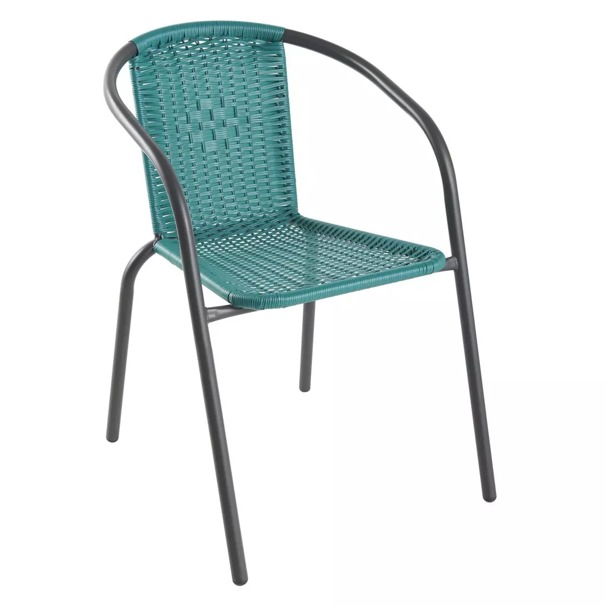 GARDENSTAR Chaise de jardin bistrot - Rotin - Vert sauge