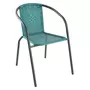 GARDENSTAR Chaise de jardin bistrot - Rotin - Vert sauge
