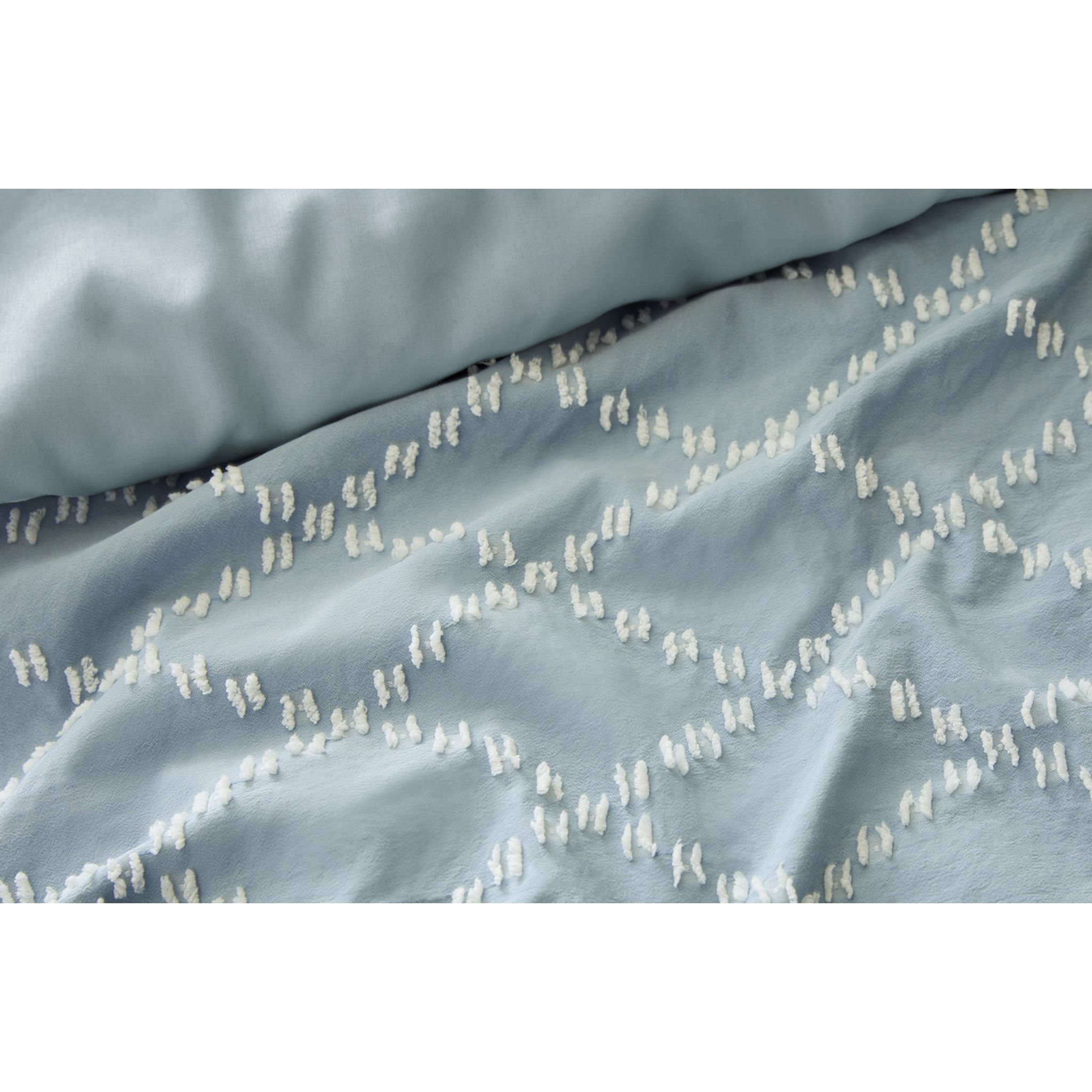 Voir la diapositive 2 : ACTUEL Parure housse de couette en microfibre motif tufté NIKKI