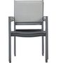 Voir la diapositive 2 : GARDENSTAR Lot de 4 chaises de jardin en acier empilable - Textilène - Gris