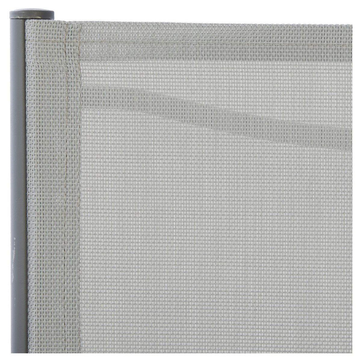 GARDENSTAR Lot de 6 chaises de jardin en acier empilable - Textilène - Gris