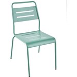 GARDENSTAR Chaise de jardin empilable - Acier - Vert sauge