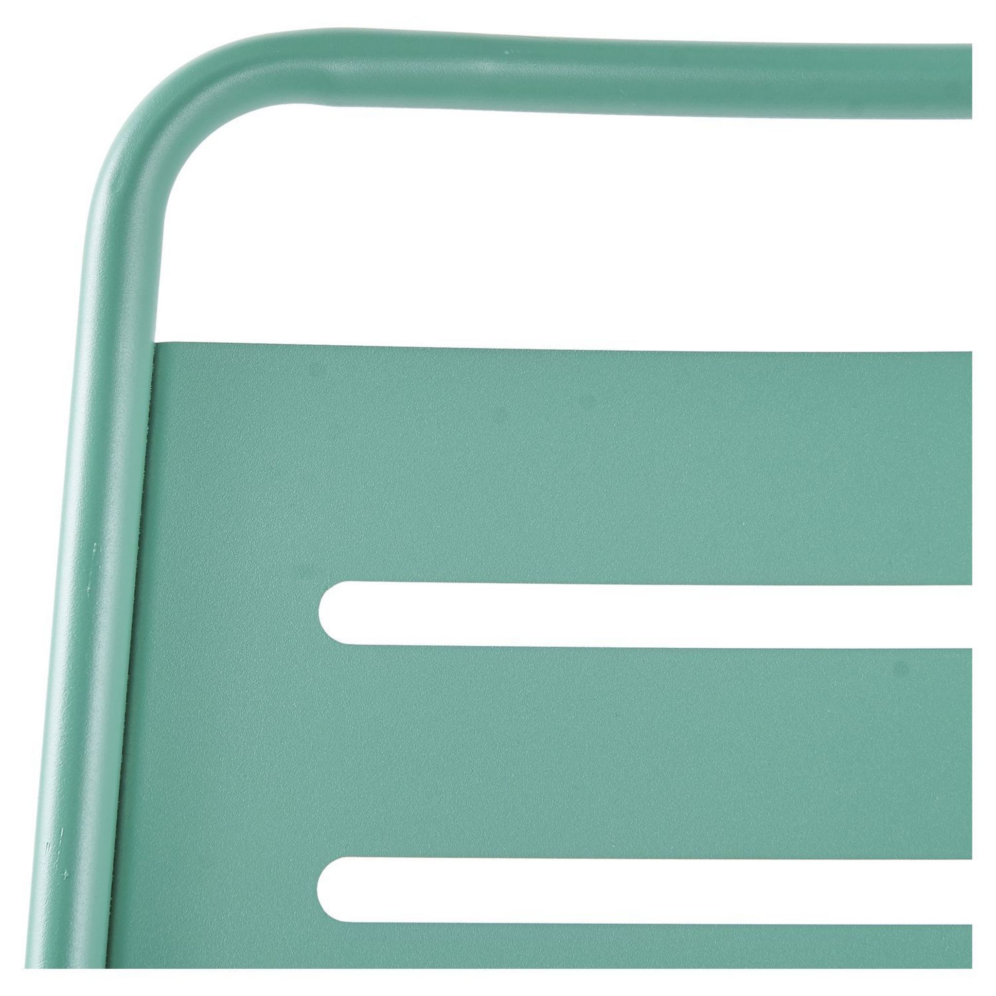 Voir la diapositive 4 : GARDENSTAR Lot de 6 chaises de jardin empilable - Acier - Vert sauge