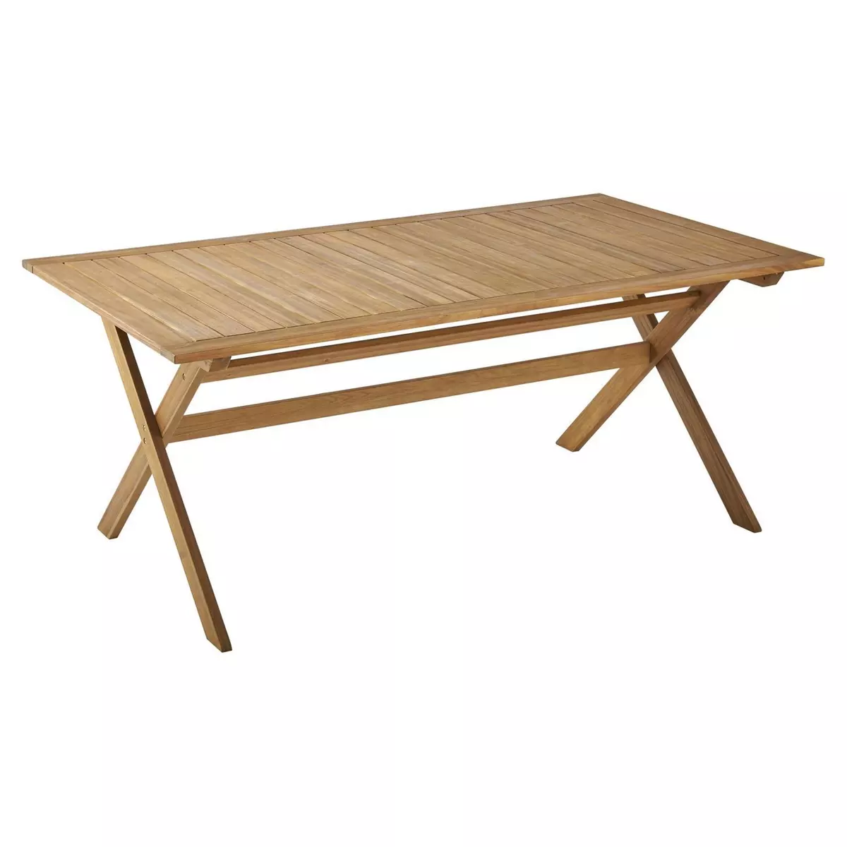 GARDENSTAR Table de jardin rectangulaire pliable - Bois d'acacia - 4/6 places - Aspect bois