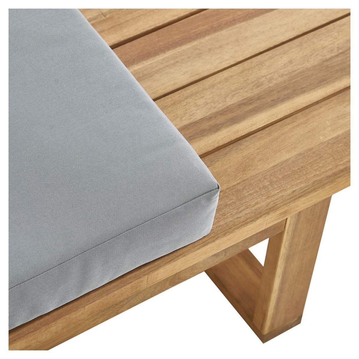 GARDENSTAR Salon de jardin - 5 places - Bois d'acacia - Gris