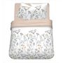 Voir la diapositive 2 : Parure housse de couette en coton 57 fils motif floral ESSENTIEL