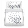Voir la diapositive 2 : Parure housse de couette en coton 57 fils motif papillon ENVOLÉE