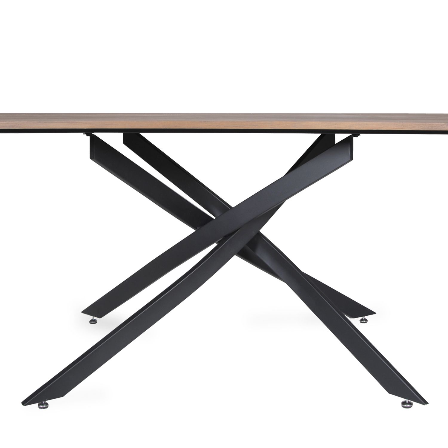 Voir la diapositive 4 : Table de séjour salle à manger fixe effet chêne L160 cm RITA