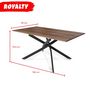 Voir la diapositive 3 : Table de séjour salle à manger fixe effet chêne L160 cm RITA