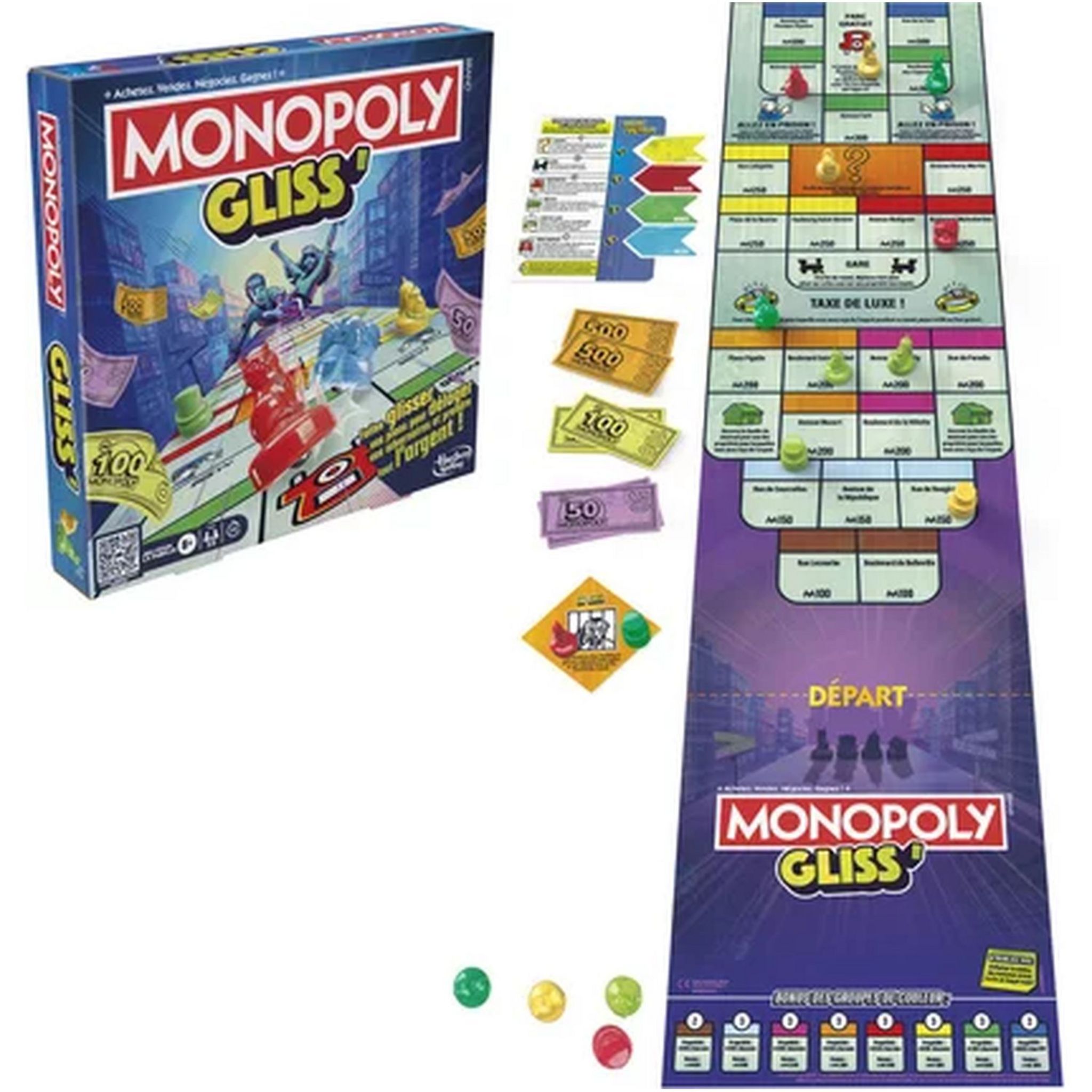 Voir la diapositive 2 : HASBRO Jeu Monopoly Gliss Knock Out