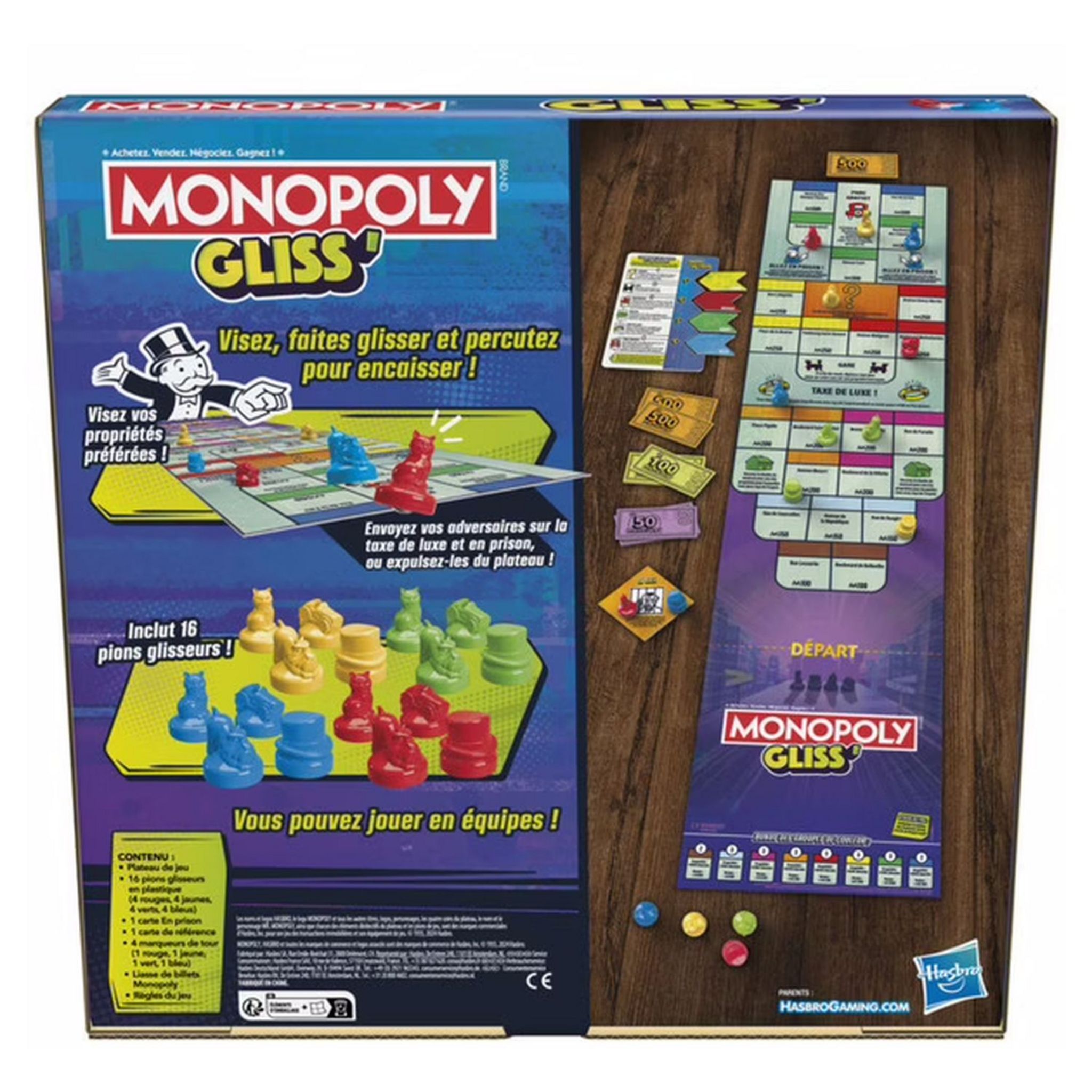Voir la diapositive 5 : HASBRO Jeu Monopoly Gliss Knock Out