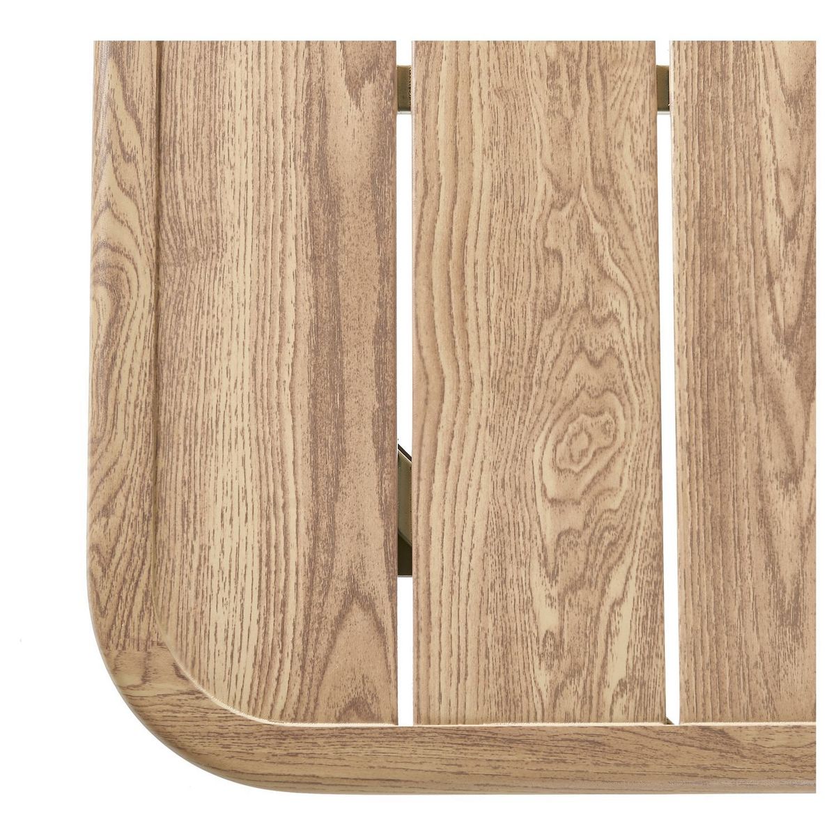 GARDENSTAR Table de jardin rectangulaire - Acier - Imitation bois