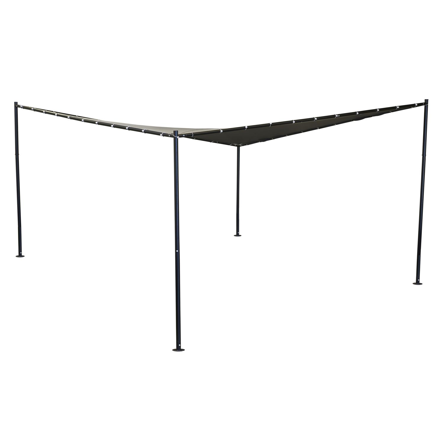 Voir la diapositive 3 : GARDENSTAR Tonnelle de jardin 4x4 - Acier - Gris