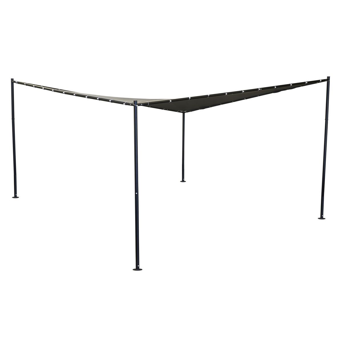 GARDENSTAR Tonnelle de jardin 4x4 - Acier - Gris