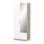 Voir la diapositive 3 : Armoire 2 portes 1 miroir L79 cm THIBAULT / GHOST