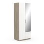 Voir la diapositive 6 : Armoire 2 portes 1 miroir L79 cm THIBAULT / GHOST
