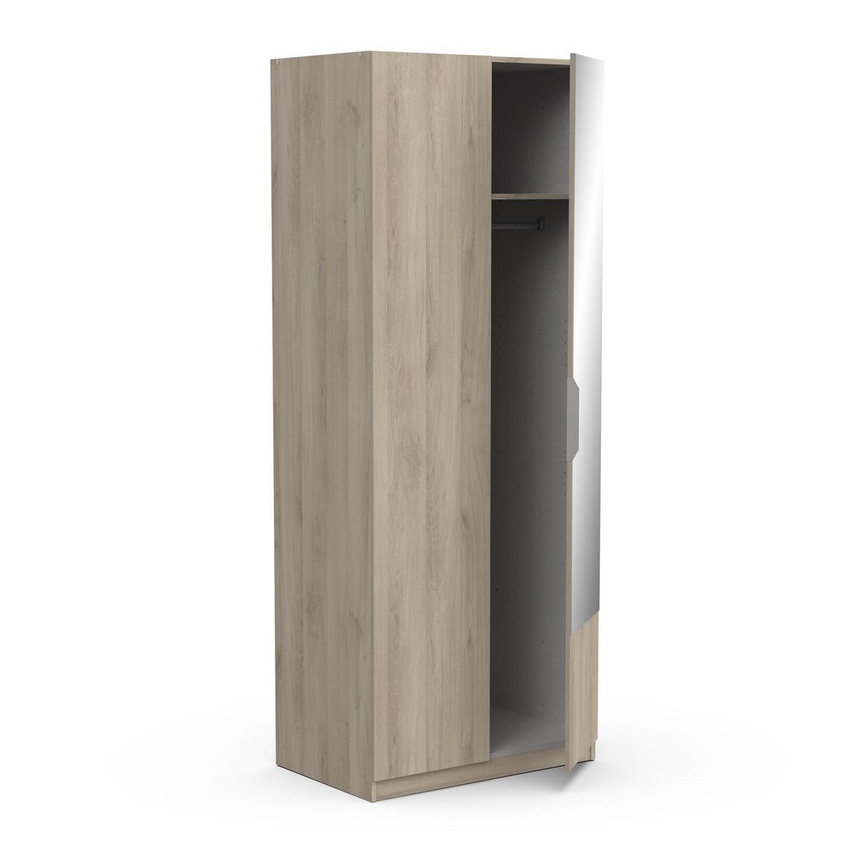 Armoire 2 portes 1 miroir L79 cm THIBAULT / GHOST