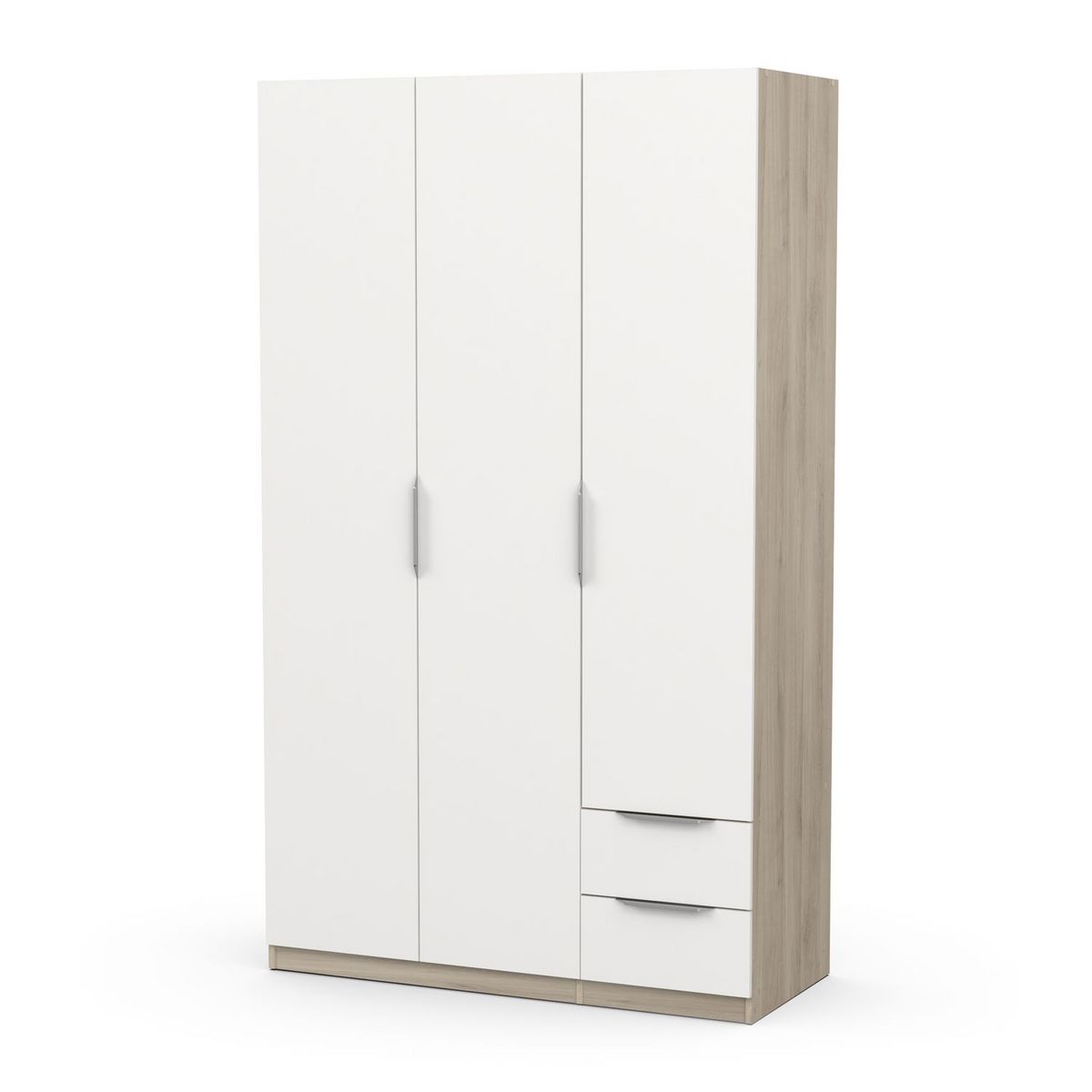 Armoire 3 portes 2 tiroirs L119 cm THIBAULT