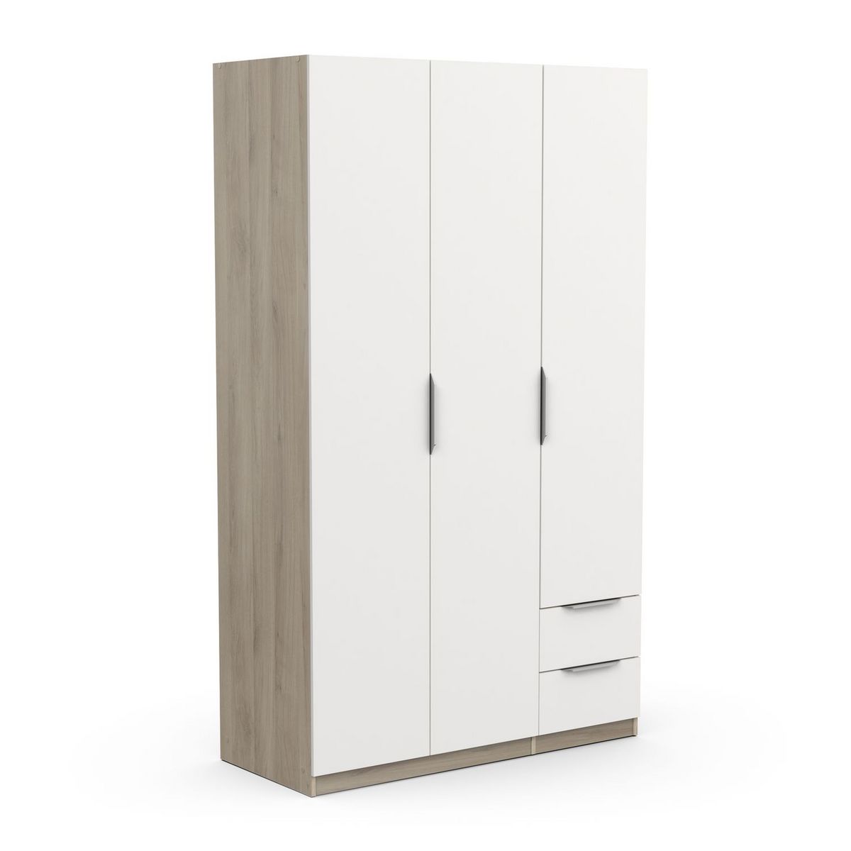 Armoire 3 portes 2 tiroirs L119 cm THIBAULT