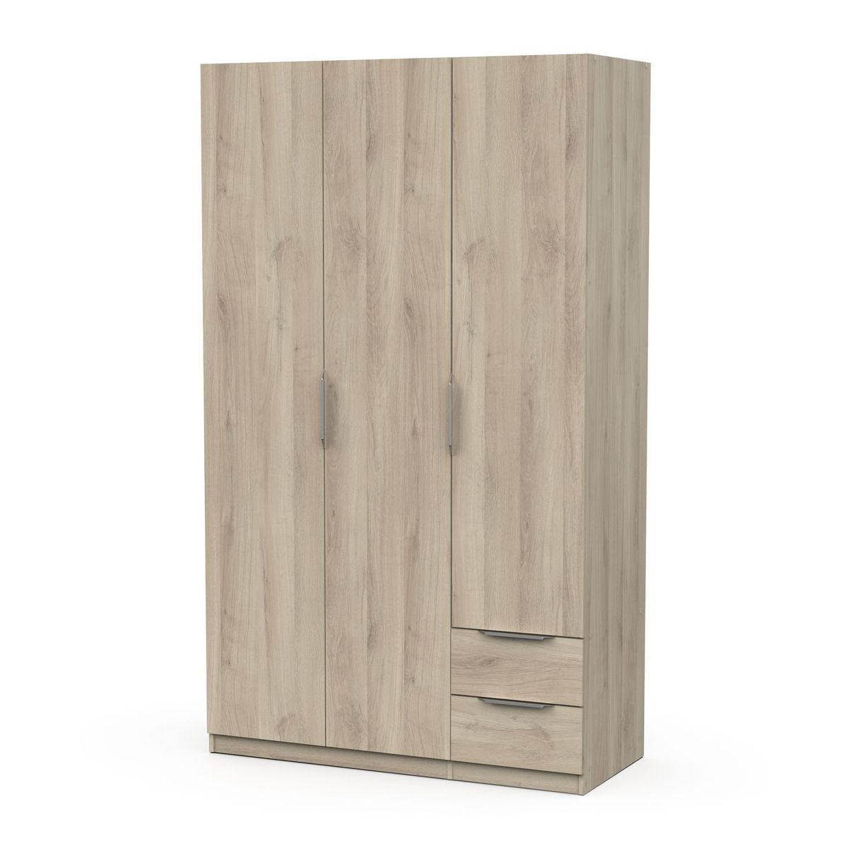 Armoire 3 portes 2 tiroirs L119 cm THIBAULT
