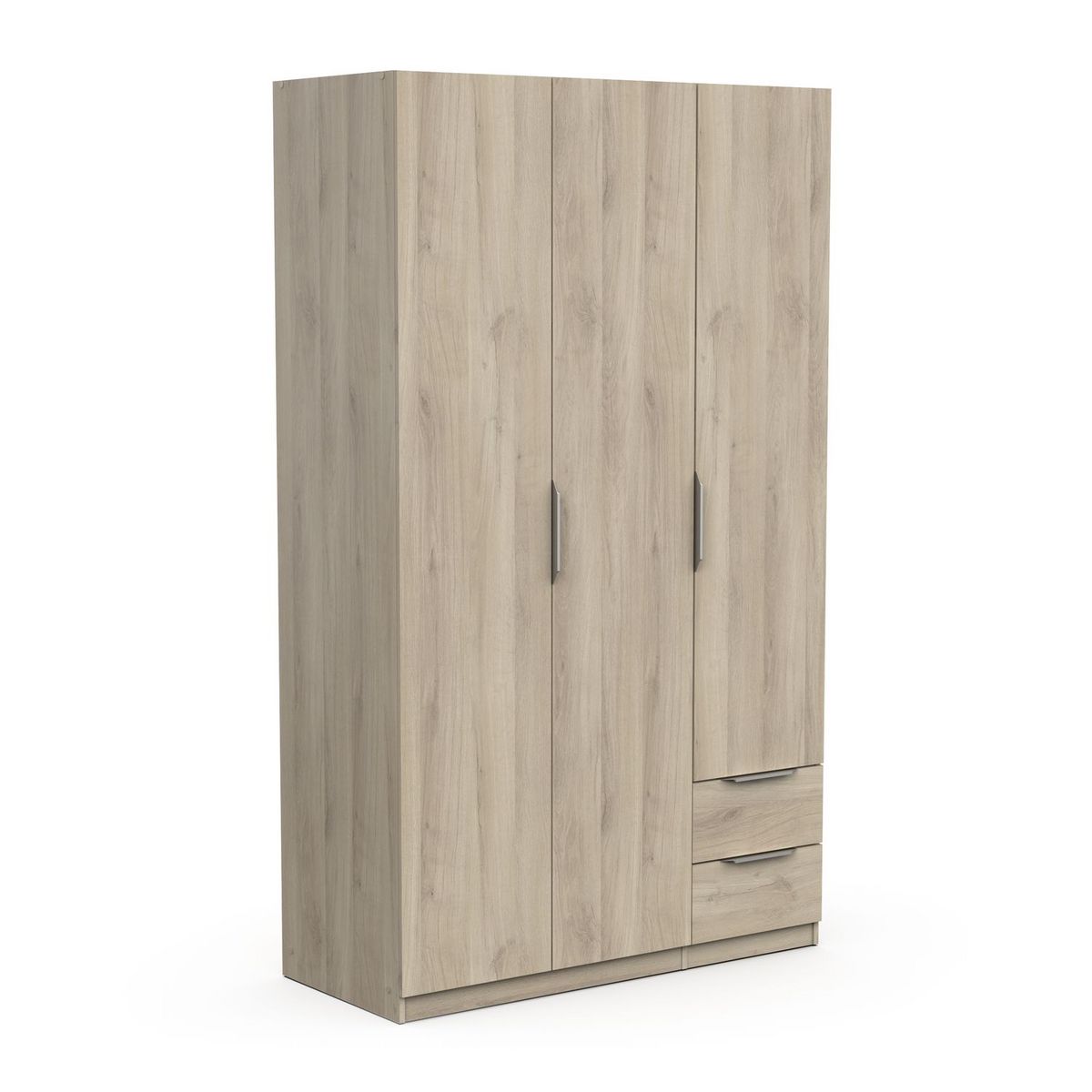 Armoire 3 portes 2 tiroirs L119 cm THIBAULT