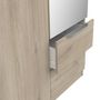 Voir la diapositive 6 : Armoire 3 portes 2 tiroirs 1 miroir L119 cm THIBAULT