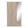 Voir la diapositive 1 : Armoire 3 portes 2 tiroirs 1 miroir L119 cm THIBAULT