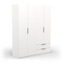 Voir la diapositive 3 : Armoire 4 portes 2 tiroirs L157 cm THIBAULT