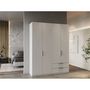 Voir la diapositive 5 : Armoire 4 portes 2 tiroirs L157 cm THIBAULT