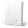 Voir la diapositive 1 : Armoire 4 portes 2 tiroirs L157 cm THIBAULT