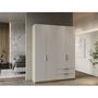 Voir la diapositive 5 : Armoire 4 portes 2 tiroirs L157 cm THIBAULT