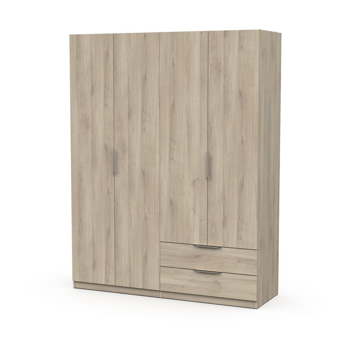Armoire 4 portes 2 tiroirs L157 cm THIBAULT