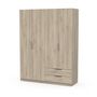 Voir la diapositive 2 : Armoire 4 portes 2 tiroirs L157 cm THIBAULT