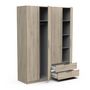 Voir la diapositive 3 : Armoire 4 portes 2 tiroirs L157 cm THIBAULT