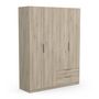 Voir la diapositive 6 : Armoire 4 portes 2 tiroirs L157 cm THIBAULT