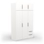 Voir la diapositive 6 : Armoire 6 portes 2 tiroirs L119 cm THIBAULT