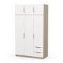Voir la diapositive 5 : Armoire 6 portes 2 tiroirs L119 cm THIBAULT