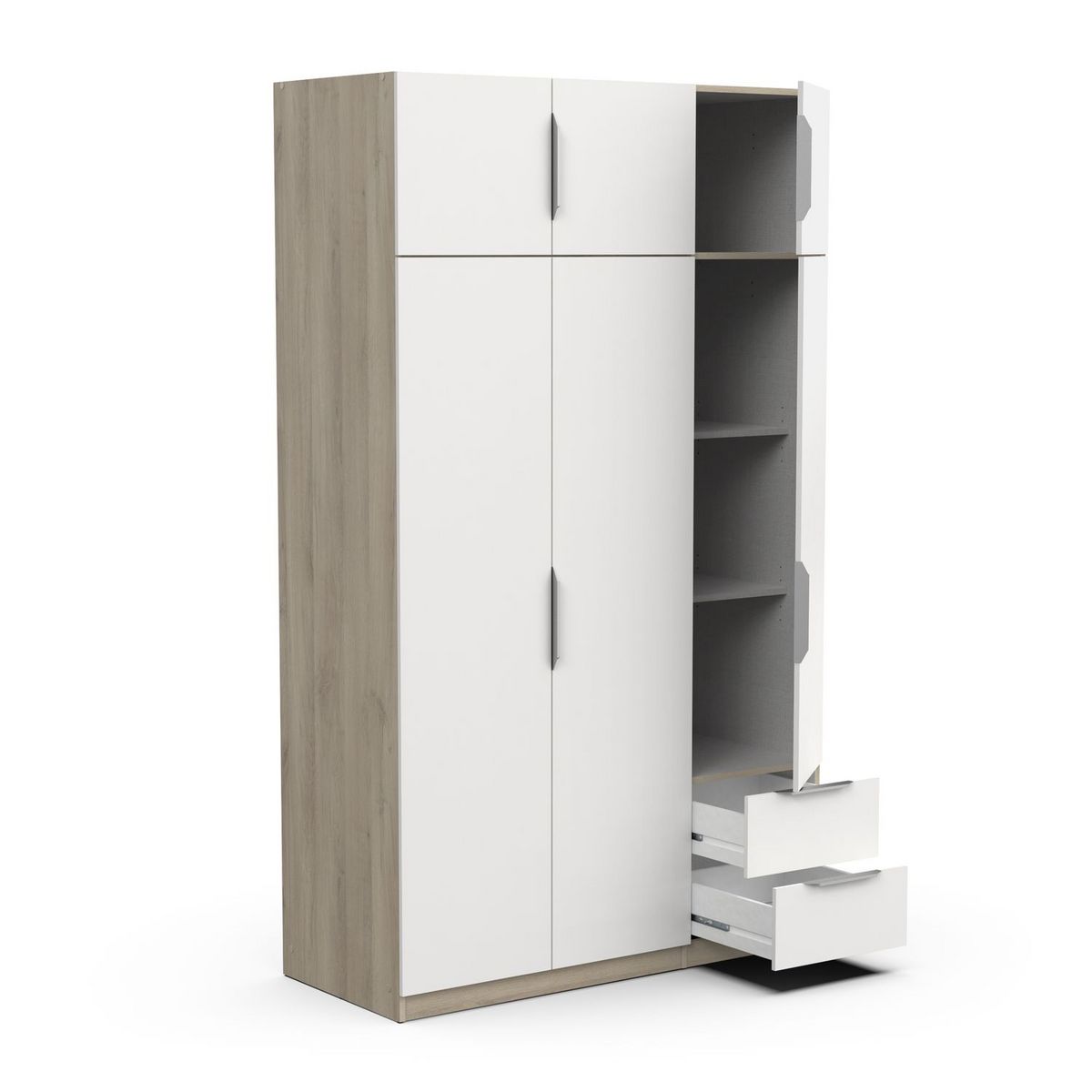 Armoire 6 portes 2 tiroirs L119 cm THIBAULT