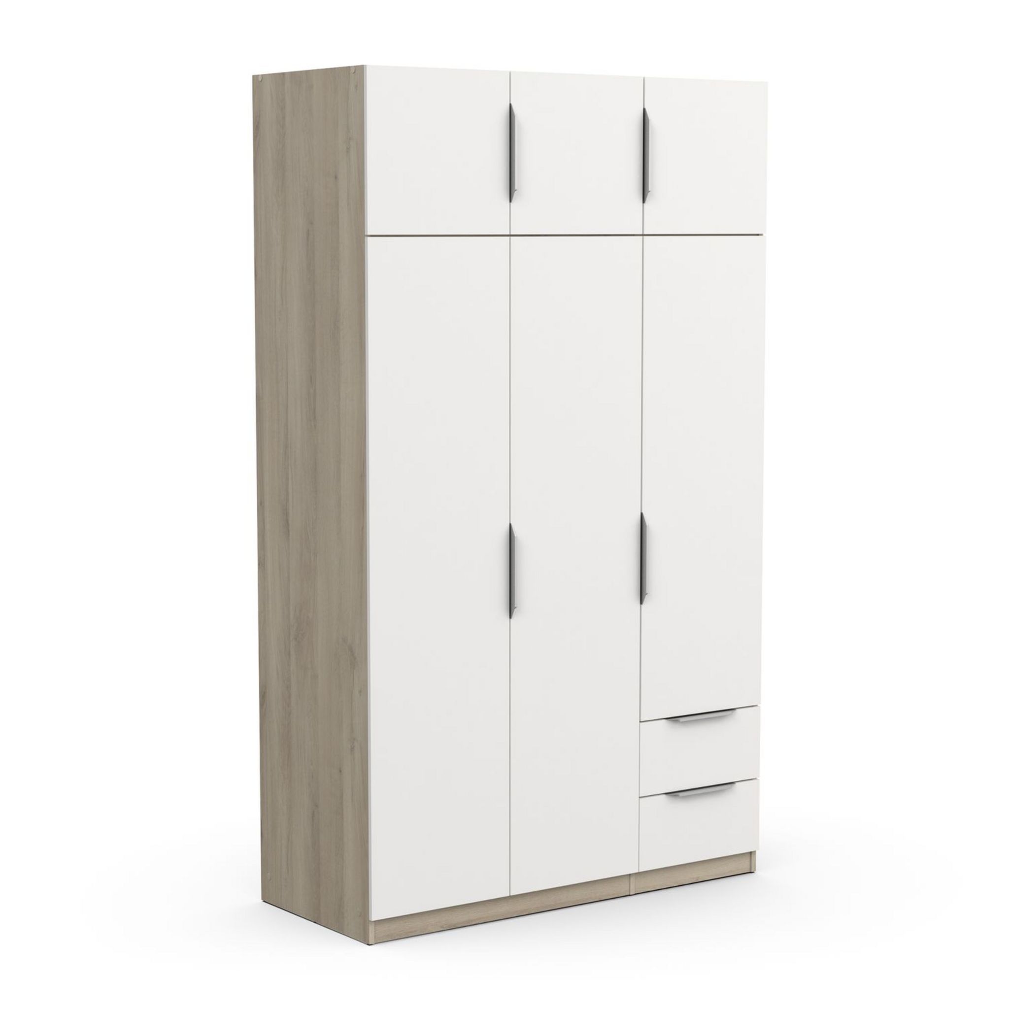 Voir la diapositive 4 : Armoire 6 portes 2 tiroirs L119 cm THIBAULT