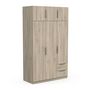 Voir la diapositive 2 : Armoire 6 portes 2 tiroirs L119 cm THIBAULT